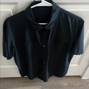 Oakley Men's Casual Black Button Down Shirt